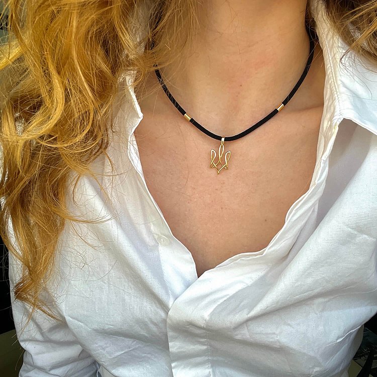 Золотий кулон "Герб України - Тризуб" п03687 від ювелірного магазину Онікс - 13