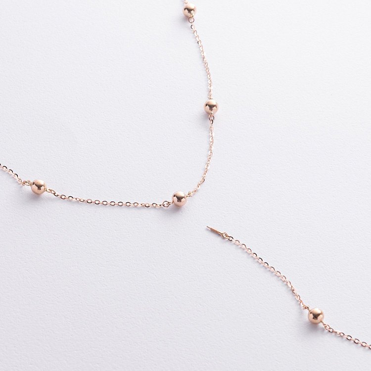 Кольє 2 в 1 "Кульки" у червоному золоті кол02572 від ювелірного магазину Онікс - 2