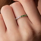 Золотое кольцо с бриллиантами и цаворитами кб0468di от ювелирного магазина Оникс - 4