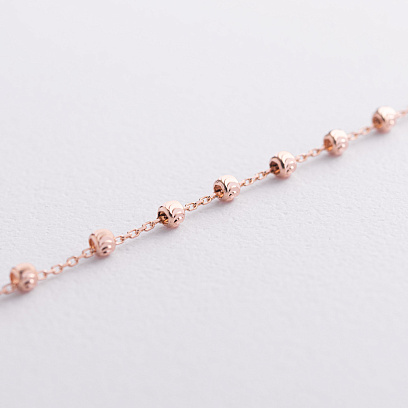 Браслет "Шарики" в красном золоте б05726 №2