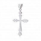 Срібний хрестик з фіанітами 132076 от ювелирного магазина Оникс - 1