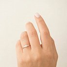 Золотое помолвочное кольцо с фианитами к05847 от ювелирного магазина Оникс - 3