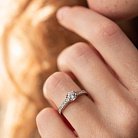 Помолвочное серебряное кольцо с фианитами 610 от ювелирного магазина Оникс - 1