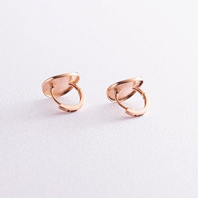 Золотые серьги - круги "Совершенство" с07967 №5