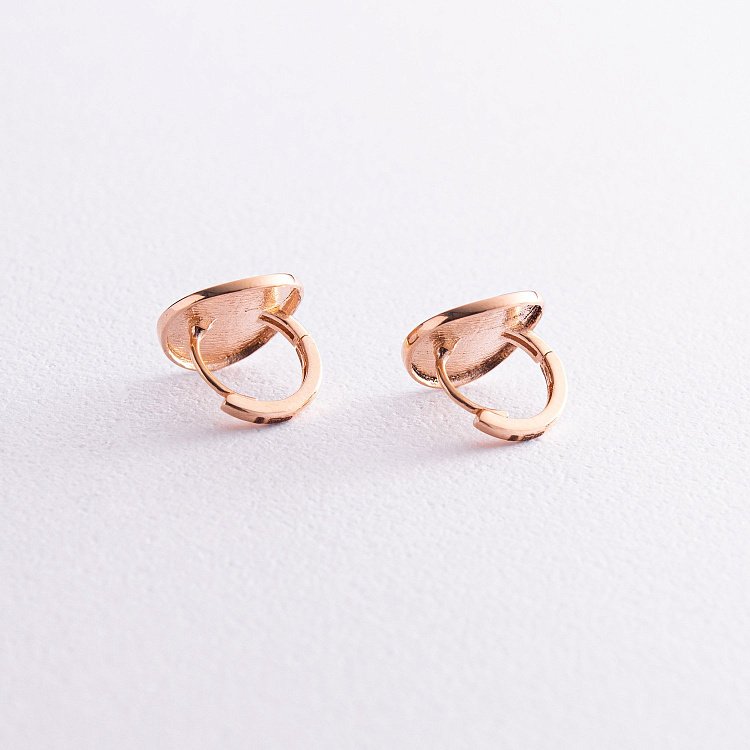 Золотые серьги - круги "Совершенство" с07967 от ювелирного магазина Оникс - 4