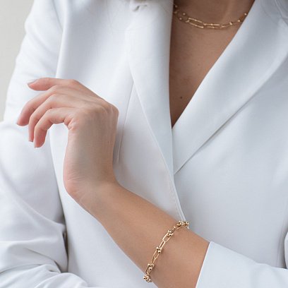 Кольє "Фантазія" в жовтому золоті кол01836 №5