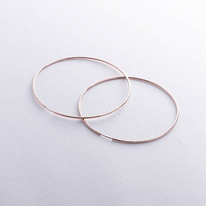 Сережки - кільця в червоному золоті (6.8 см) с05695