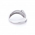 Срібний перстень з фіанітами 111416 от ювелирного магазина Оникс - 2