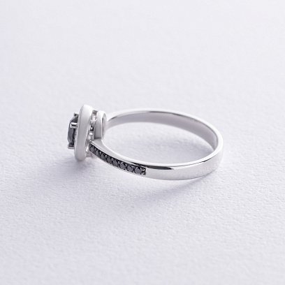 Золота каблучка з діамантами 236081122 №5