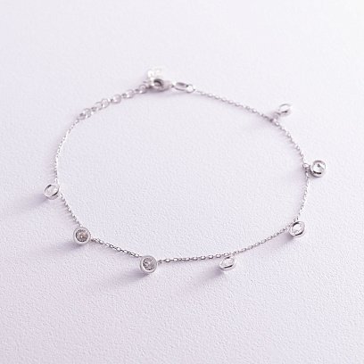 Серебряный браслет с фианитами 141488