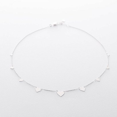 Золоте кольє з сердечками кол01451