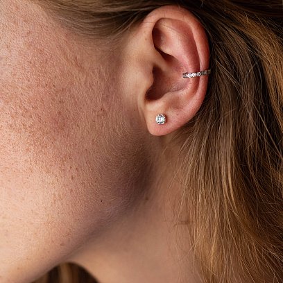 Каффа "Джессика" в белом золоте (фианиты) с08025 №2