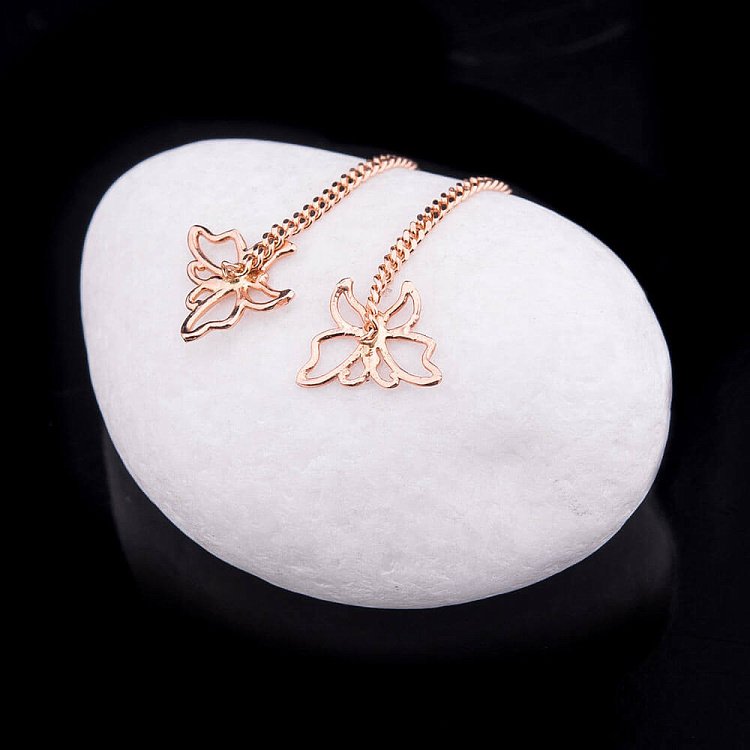 Золотые серьги "Бабочки" с02926 от ювелирного магазина Оникс - 2