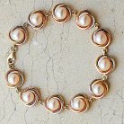 Золотий браслет з перлами б01420 от ювелирного магазина Оникс