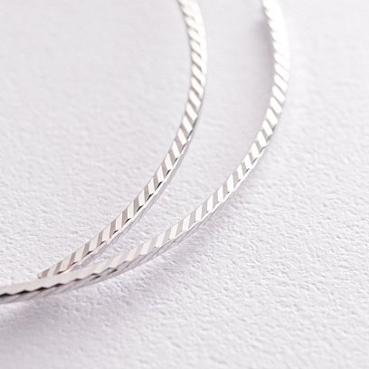 Серьги - кольца в белом золоте (6.3 см) с07143 №3