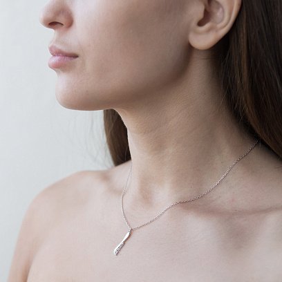Серебряное колье "Расческа" 18923 №2