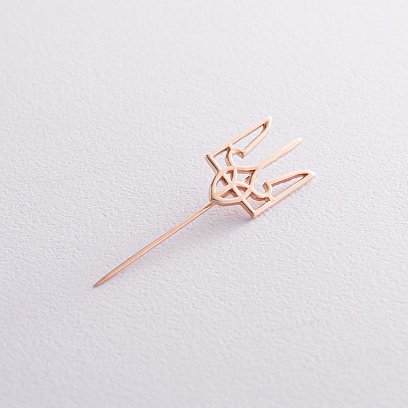 Золота шпилька "Герб України - Тризуб" зак00171