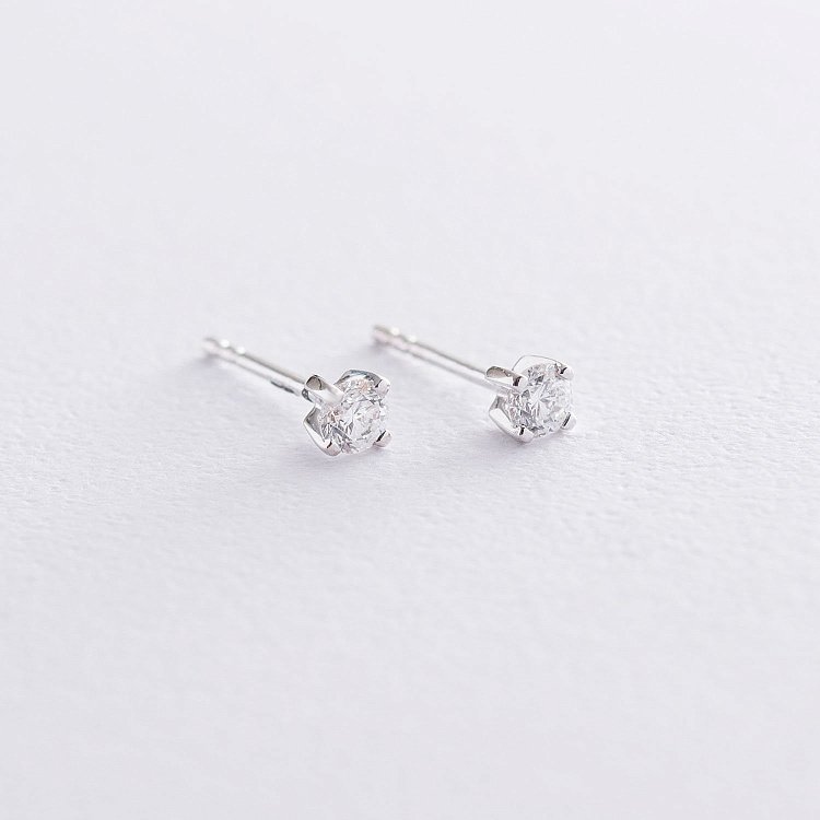 Золоті сережки-пусети (діамант) сб0220ri від ювелірного магазину Онікс