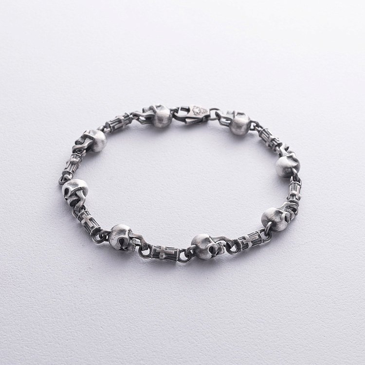 Срібний браслет "Черепа" 364б від ювелірного магазину Онікс - 4