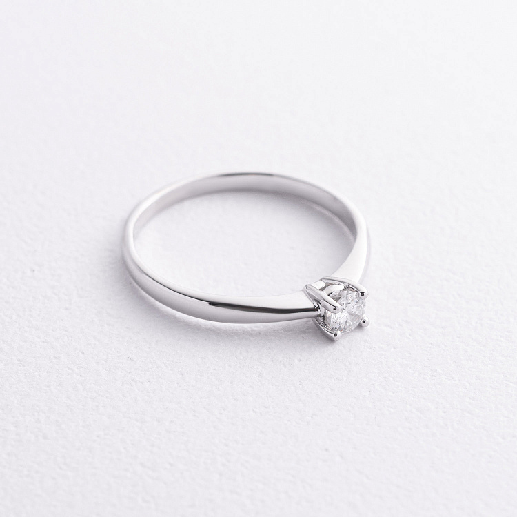 Заручальна золота каблучка з діамантом 101-10021(3.4)б від ювелірного магазину Онікс - 4