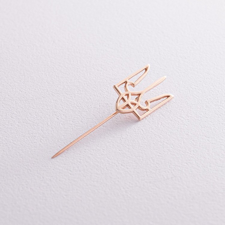 Золота шпилька "Герб України - Тризуб" зак00171 від ювелірного магазину Онікс