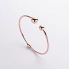 Жорсткий браслет "Кульки" у червоному золоті б05500 от ювелирного магазина Оникс