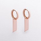 Серьги "Agata" в красном золоте с09672 от ювелирного магазина Оникс - 1