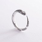 Серебряное кольцо "Змей Уроборос" 112682 от ювелирного магазина Оникс