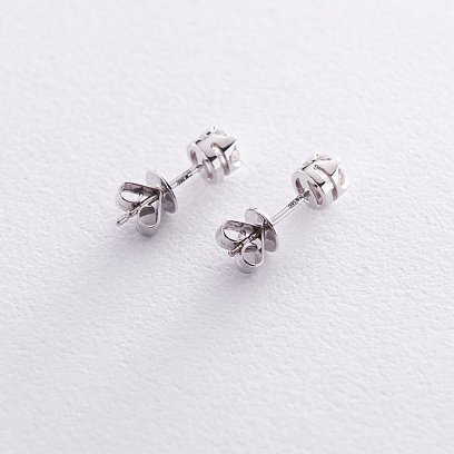 Золотые серьги-пусеты (бриллиант) с172ar №3