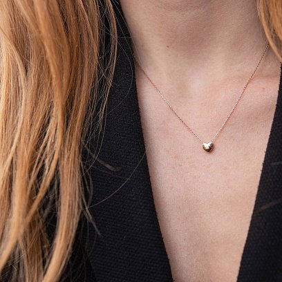 Золотое колье "Сердечко" кол02142 №6