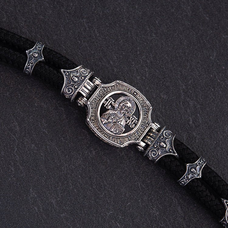 Срібний браслет "Господь Вседержитель" (онікс) 427 від ювелірного магазину Онікс - 3