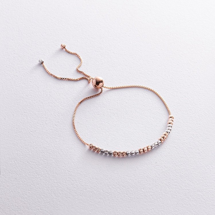 Браслет "Шарики" (красное, белое золото) б05271 от ювелирного магазина Оникс