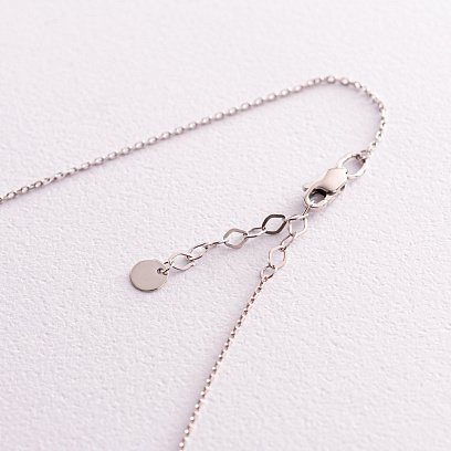 Колье "Клевер" в белом золоте кол02085 №5