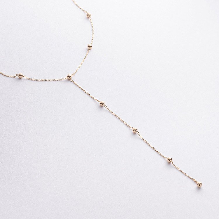 Кольє 2 в 1 "Кульки" у жовтому золоті кол02518 від ювелірного магазину Онікс