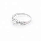 Серебряное помолвочное кольцо с фианитами 111599 от ювелирного магазина Оникс - 2