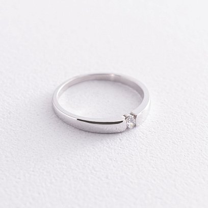 Золота заручальна каблучка з діамантом кб0353y №3