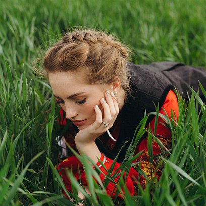 Серебряное кольцо с цепочками 112650 №12