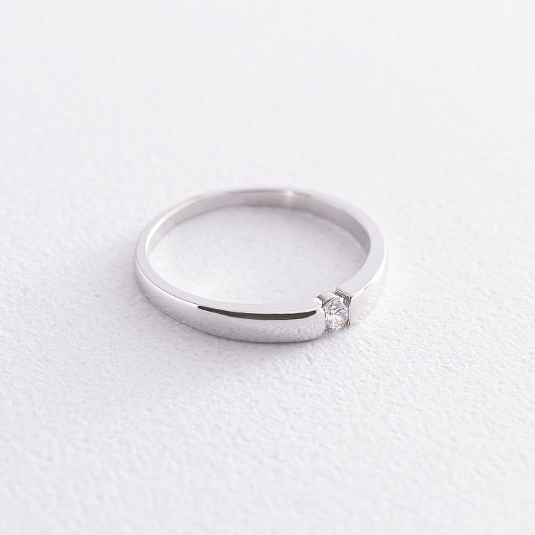 Золота заручальна каблучка з діамантом кб0353y від ювелірного магазину Онікс - 2