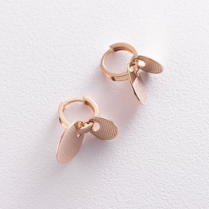 Золоті сережки - кільця "Монетки" с07125 №3