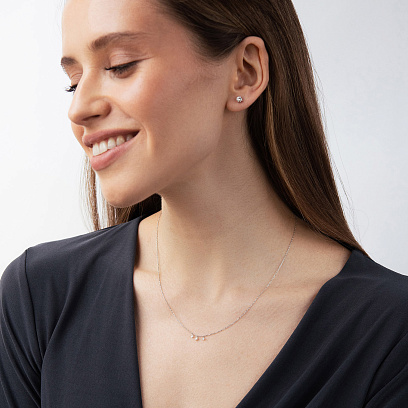 Колье в белом золоте (бриллианты) колб0192ca №7