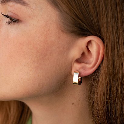 Сережки "Loren" у жовтому золоті с08946 №2