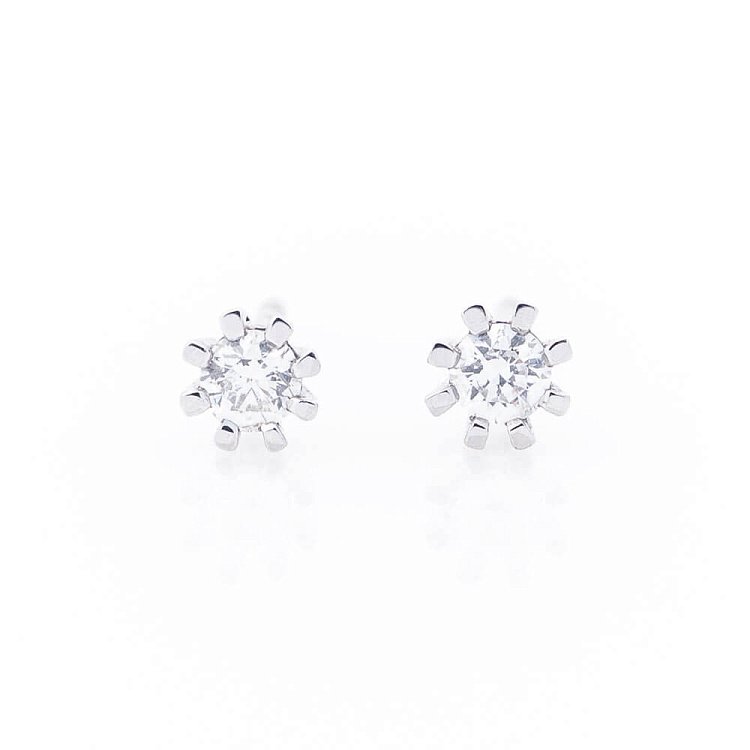 Золотые серьги-гвоздики с бриллиантами сб0086ca от ювелирного магазина Оникс