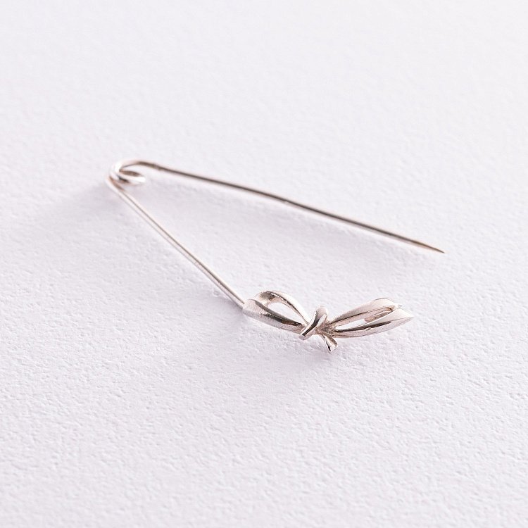 Срібна шпилька "Бантик" 21005 від ювелірного магазину Онікс