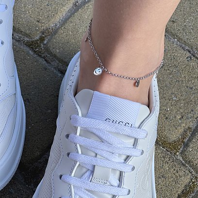 Золотой браслет на ногу (фианит) б03030 №6