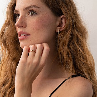 Золотое кольцо "Змей Уроборос" к07037 №5