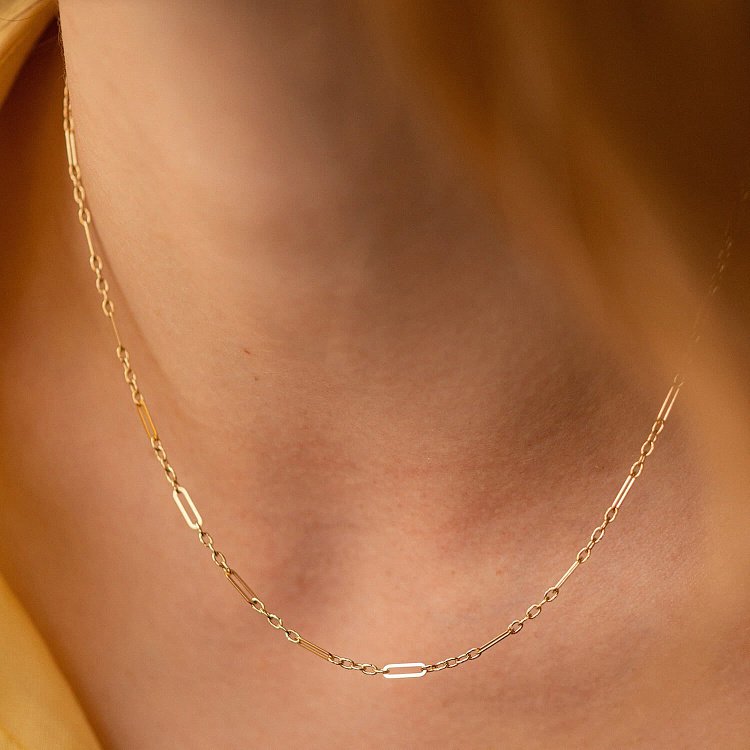 Колье - цепочка в желтом золоте кол02386 от ювелирного магазина Оникс - 7