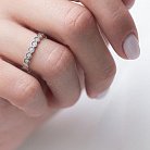 Серебряное кольцо "Грани" с фианитами 112575 от ювелирного магазина Оникс - 1