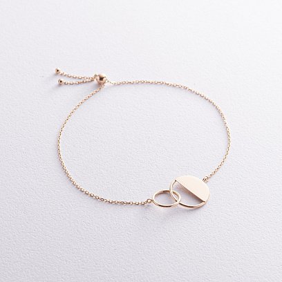 Золотий браслет "Переплетення" б04374 №4