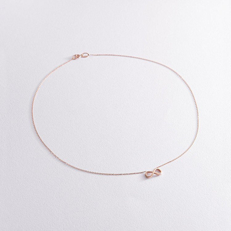 Золоте кольє "Нескінченність" з фіанітом кол01997 від ювелірного магазину Онікс