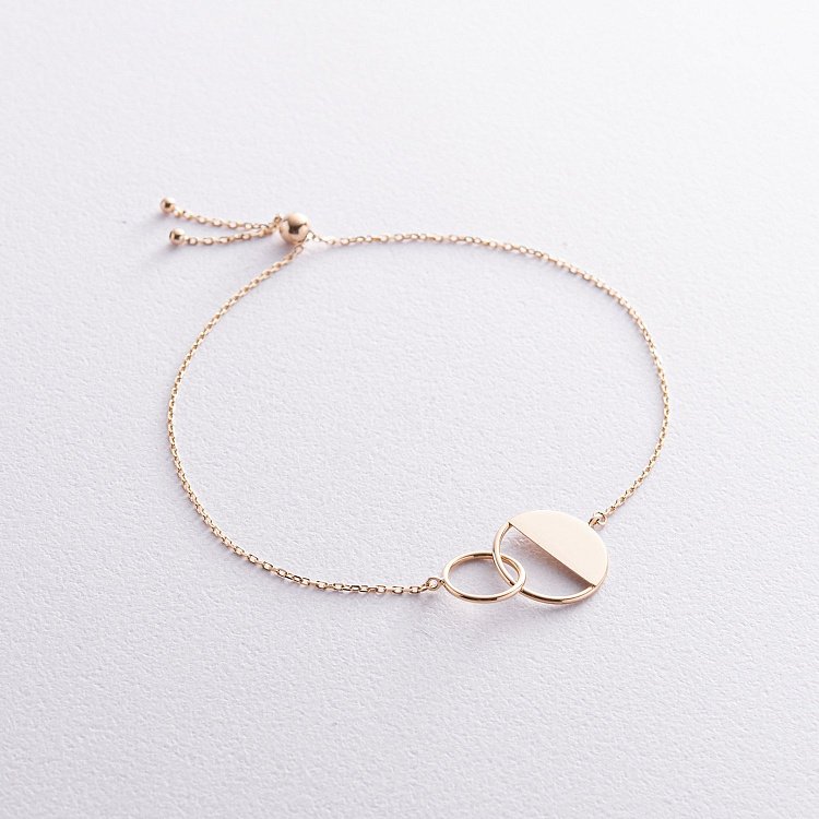 Золотий браслет "Переплетення" б04374 від ювелірного магазину Онікс - 6